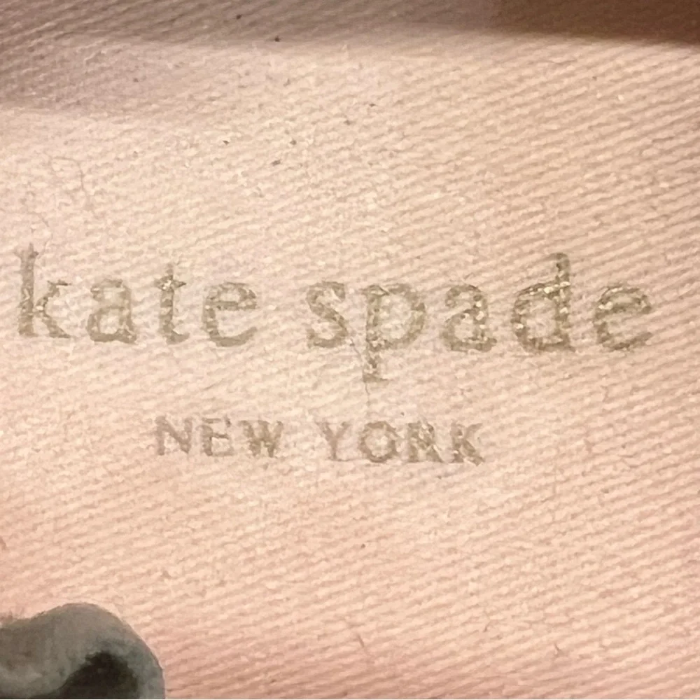 Kate Spade New York Lance Ruffle Trim Gray Taupe Slip On Sneakers Women’s 7